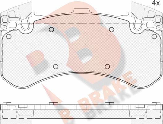 R Brake RB2070 - Kit pastiglie freno, Freno a disco autozon.pro