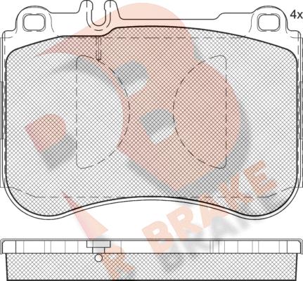 R Brake RB2194 - Kit pastiglie freno, Freno a disco autozon.pro