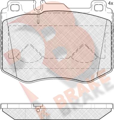 R Brake RB2195 - Kit pastiglie freno, Freno a disco autozon.pro