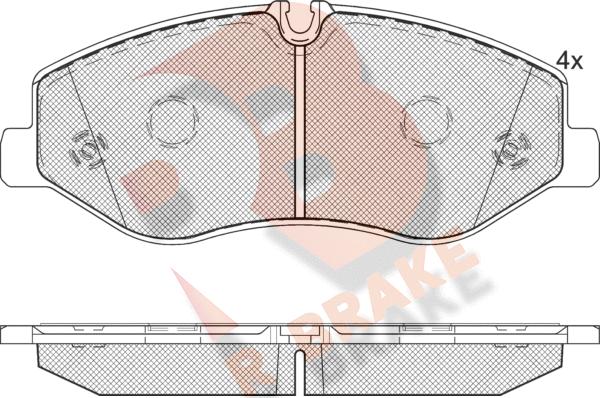 R Brake RB2191 - Kit pastiglie freno, Freno a disco autozon.pro