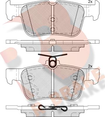 R Brake RB2198-200 - Kit pastiglie freno, Freno a disco autozon.pro