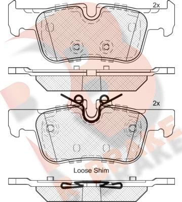 R Brake RB2193 - Kit pastiglie freno, Freno a disco autozon.pro