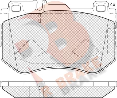 R Brake RB2197 - Kit pastiglie freno, Freno a disco autozon.pro