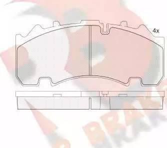 R Brake RB2155 - Kit pastiglie freno, Freno a disco autozon.pro