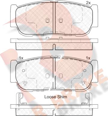 R Brake RB2151 - Kit pastiglie freno, Freno a disco autozon.pro