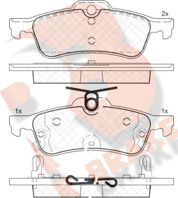 R Brake RB2101 - Kit pastiglie freno, Freno a disco autozon.pro