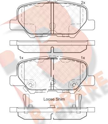 R Brake RB2118 - Kit pastiglie freno, Freno a disco autozon.pro