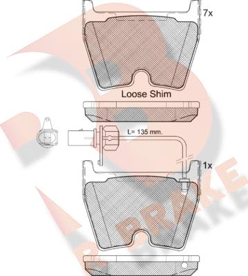 R Brake RB2113-208 - Kit pastiglie freno, Freno a disco autozon.pro