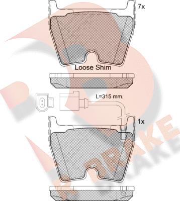 R Brake RB2113-203 - Kit pastiglie freno, Freno a disco autozon.pro