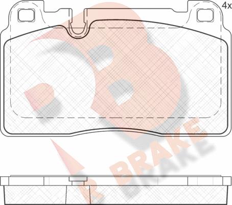 R Brake RB2112 - Kit pastiglie freno, Freno a disco autozon.pro