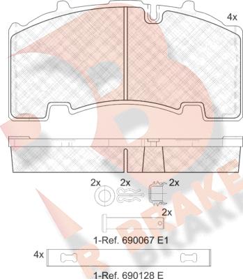 R Brake RB2135-066 - Kit pastiglie freno, Freno a disco autozon.pro