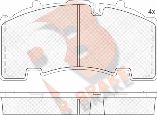 R Brake RB2135 - Kit pastiglie freno, Freno a disco autozon.pro