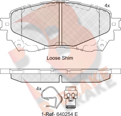 R Brake RB2126 - Kit pastiglie freno, Freno a disco autozon.pro