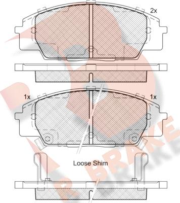 R Brake RB2179 - Kit pastiglie freno, Freno a disco autozon.pro