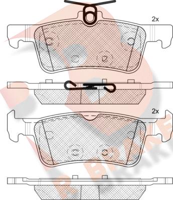 R Brake RB2174-200 - Kit pastiglie freno, Freno a disco autozon.pro