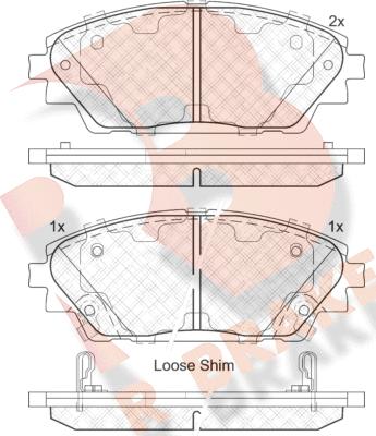 R Brake RB2171 - Kit pastiglie freno, Freno a disco autozon.pro