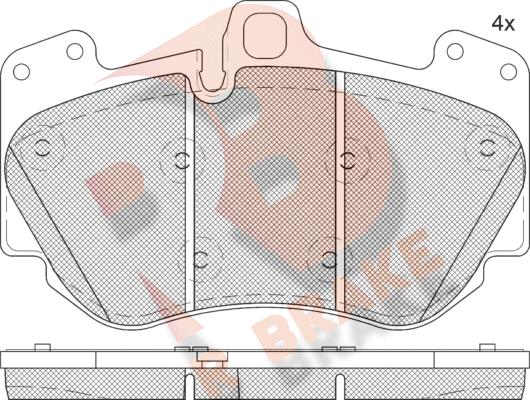 R Brake RB2349 - Kit pastiglie freno, Freno a disco autozon.pro