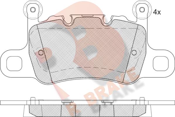 R Brake RB2348-208 - Kit pastiglie freno, Freno a disco autozon.pro