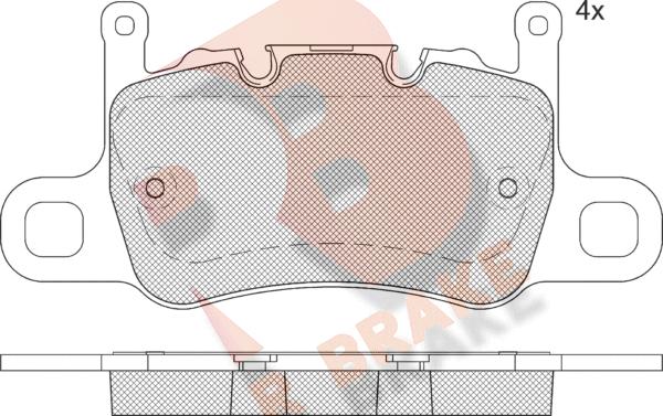 R Brake RB2348 - Kit pastiglie freno, Freno a disco autozon.pro