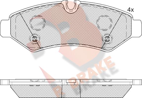 R Brake RB2350 - Kit pastiglie freno, Freno a disco autozon.pro