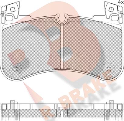 R Brake RB2366 - Kit pastiglie freno, Freno a disco autozon.pro