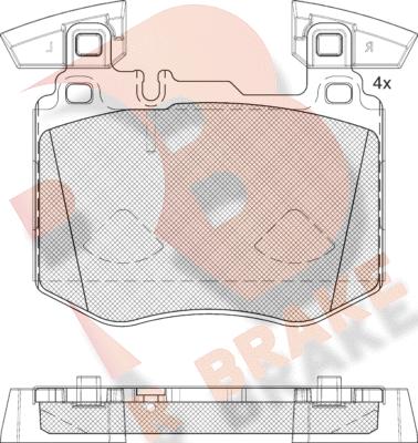 R Brake RB2367 - Kit pastiglie freno, Freno a disco autozon.pro