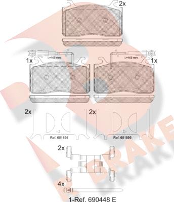 R Brake RB2309 - Kit pastiglie freno, Freno a disco autozon.pro