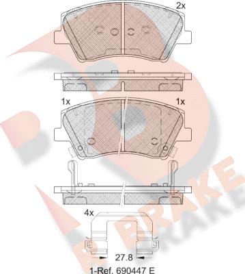 R Brake RB2314 - Kit pastiglie freno, Freno a disco autozon.pro