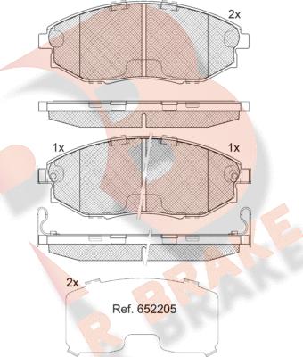 R Brake RB2336 - Kit pastiglie freno, Freno a disco autozon.pro