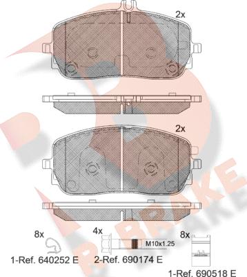 R Brake RB2331 - Kit pastiglie freno, Freno a disco autozon.pro