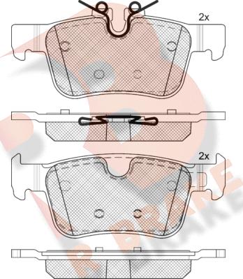 R Brake RB2327 - Kit pastiglie freno, Freno a disco autozon.pro