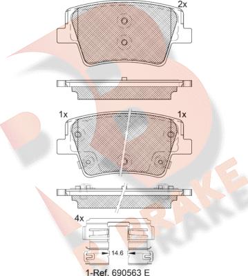 R Brake RB2379 - Kit pastiglie freno, Freno a disco autozon.pro