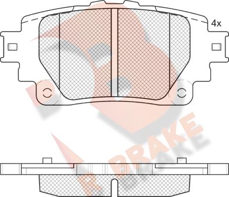 R Brake RB2376 - Kit pastiglie freno, Freno a disco autozon.pro