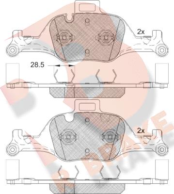 R Brake RB2291 - Kit pastiglie freno, Freno a disco autozon.pro