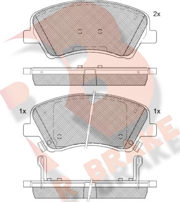 R Brake RB2298-207 - Kit pastiglie freno, Freno a disco autozon.pro