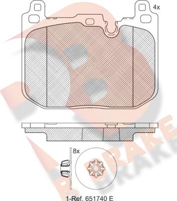 R Brake RB2247 - Kit pastiglie freno, Freno a disco autozon.pro