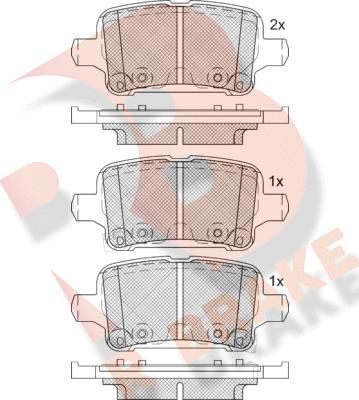 R Brake RB2257-208 - Kit pastiglie freno, Freno a disco autozon.pro