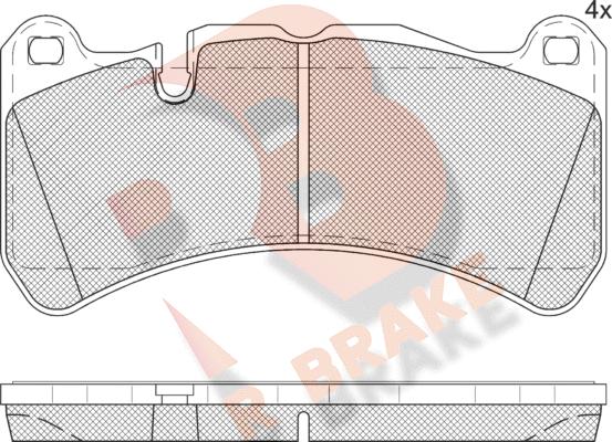 R Brake RB2260 - Kit pastiglie freno, Freno a disco autozon.pro