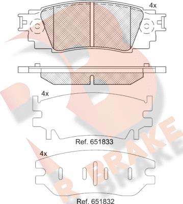 R Brake RB2262 - Kit pastiglie freno, Freno a disco autozon.pro