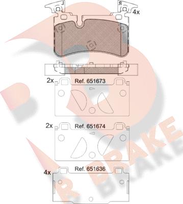 R Brake RB2209 - Kit pastiglie freno, Freno a disco autozon.pro