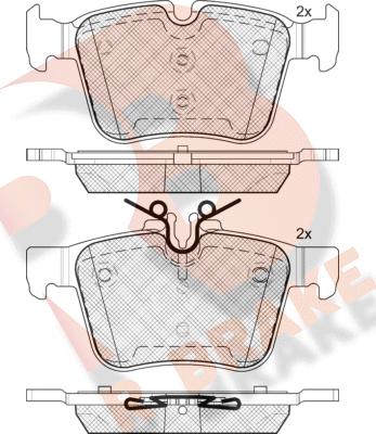 R Brake RB2214 - Kit pastiglie freno, Freno a disco autozon.pro