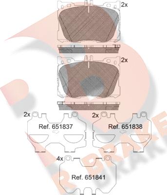 R Brake RB2282 - Kit pastiglie freno, Freno a disco autozon.pro