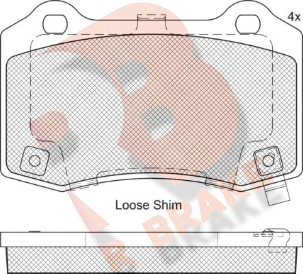 R Brake RB2230 - Kit pastiglie freno, Freno a disco autozon.pro