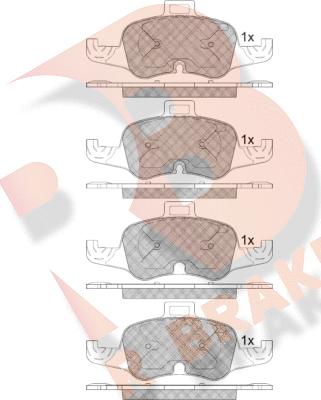 R Brake RB2233 - Kit pastiglie freno, Freno a disco autozon.pro