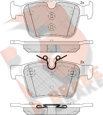 R Brake RB2232 - Kit pastiglie freno, Freno a disco autozon.pro