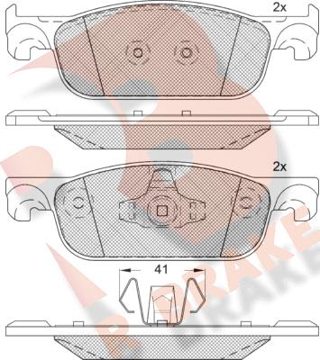 R Brake RB2274 - Kit pastiglie freno, Freno a disco autozon.pro