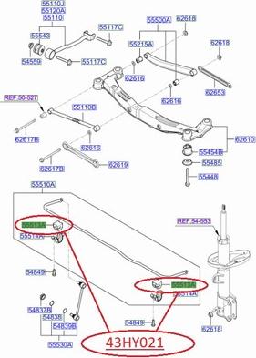 Red Line 43HY021 - Bronzina cuscinetto, Barra stabilizzatrice autozon.pro