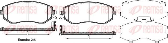 Remsa 0951.04 - Kit pastiglie freno, Freno a disco autozon.pro