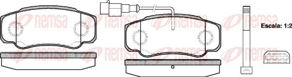 Remsa 0961.02 - Kit pastiglie freno, Freno a disco autozon.pro