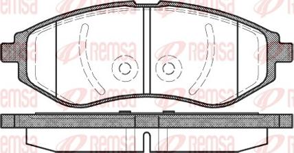 Remsa 0986.00 - Kit pastiglie freno, Freno a disco autozon.pro